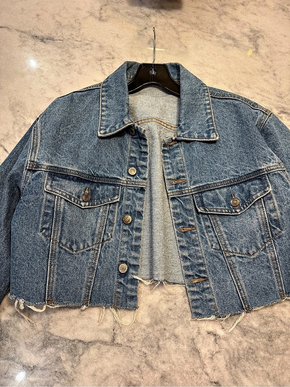 Brandy Melville Cropped Denim Jacket Brand New